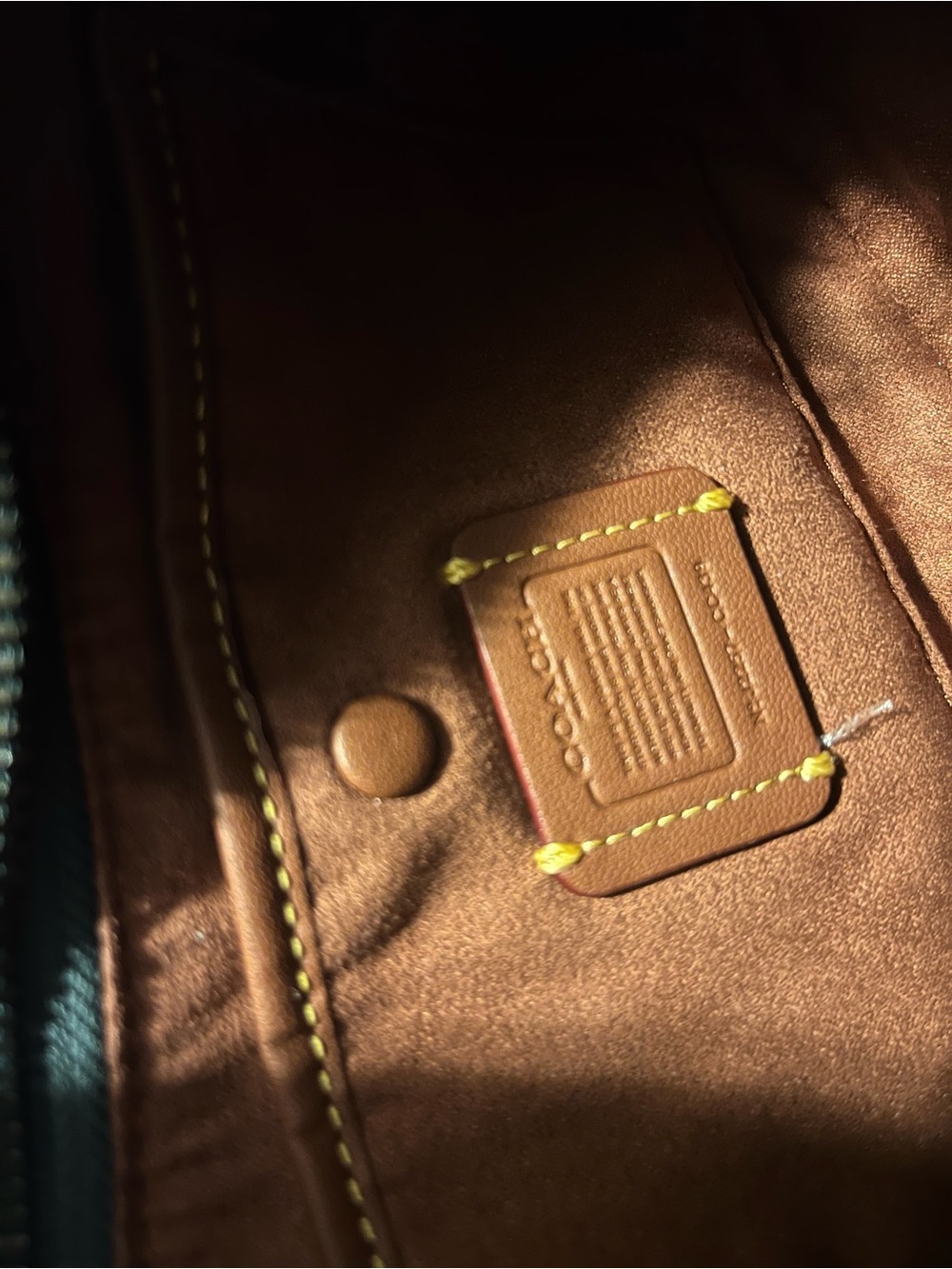 Coach Pebbled Crescent Shoulder Bag - Forest Green - Picture 10 of 10